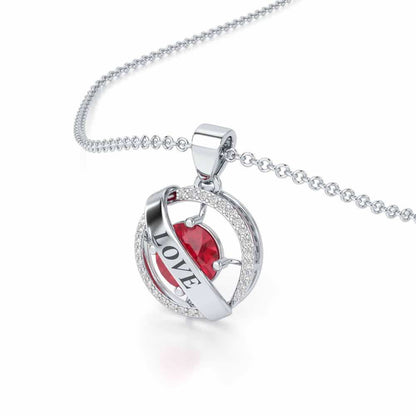 Sheen Banner Silver Pendant - White Gold - Image 2
