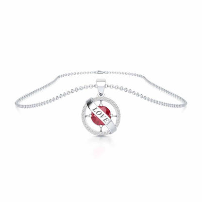 Sheen Banner Silver Pendant - White Gold - Image 3