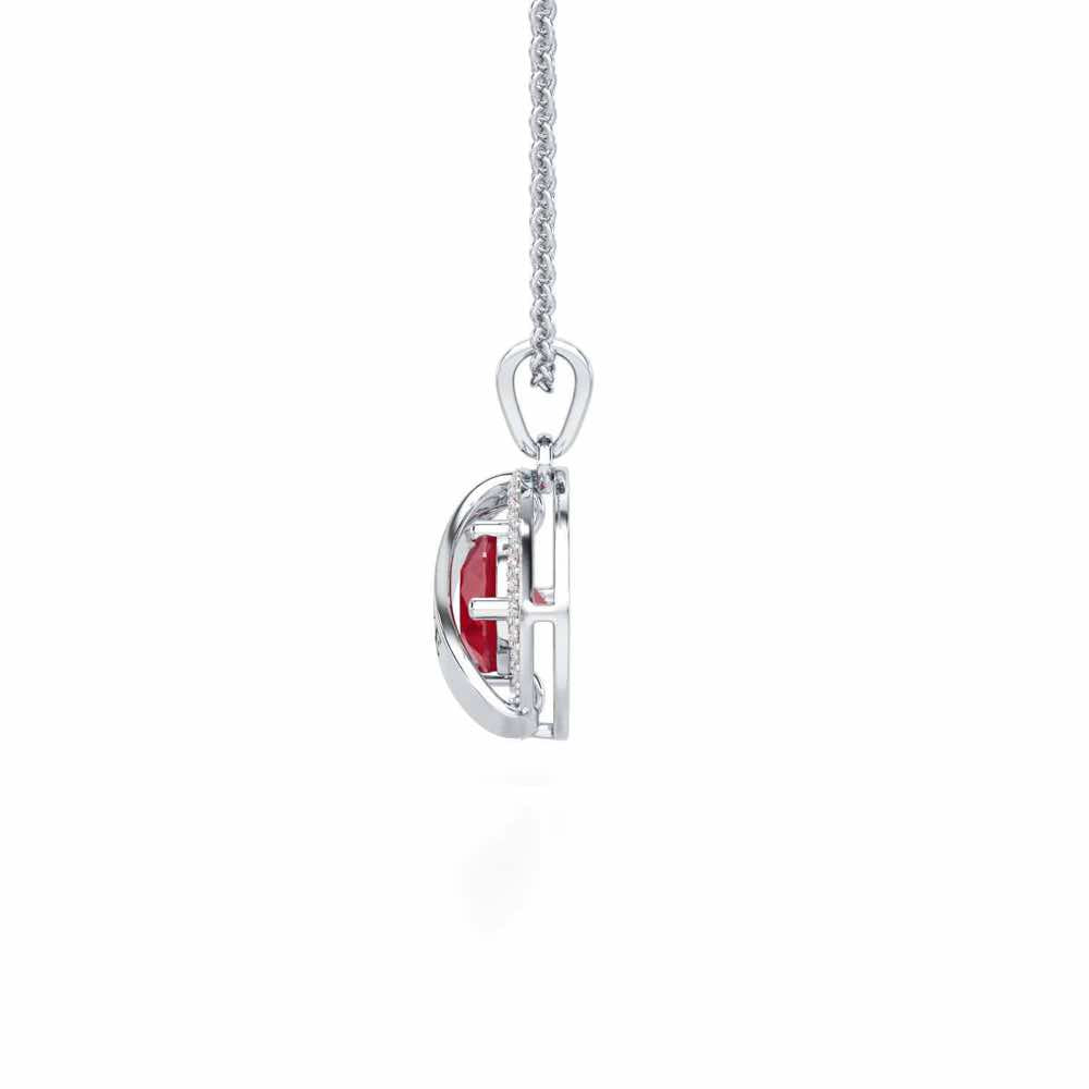 Sheen Banner Silver Pendant - White Gold - Image 4