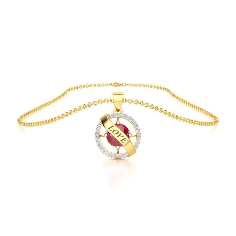 Sheen Banner Silver Pendant - Yellow Gold - Image 3