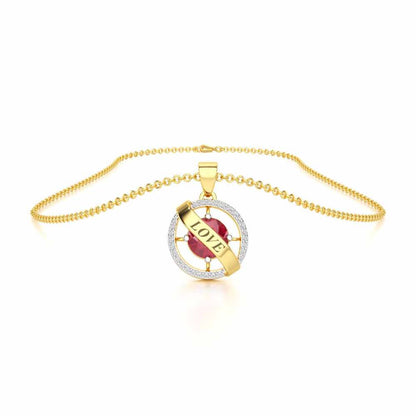 Sheen Banner Silver Pendant - Yellow Gold - Image 3