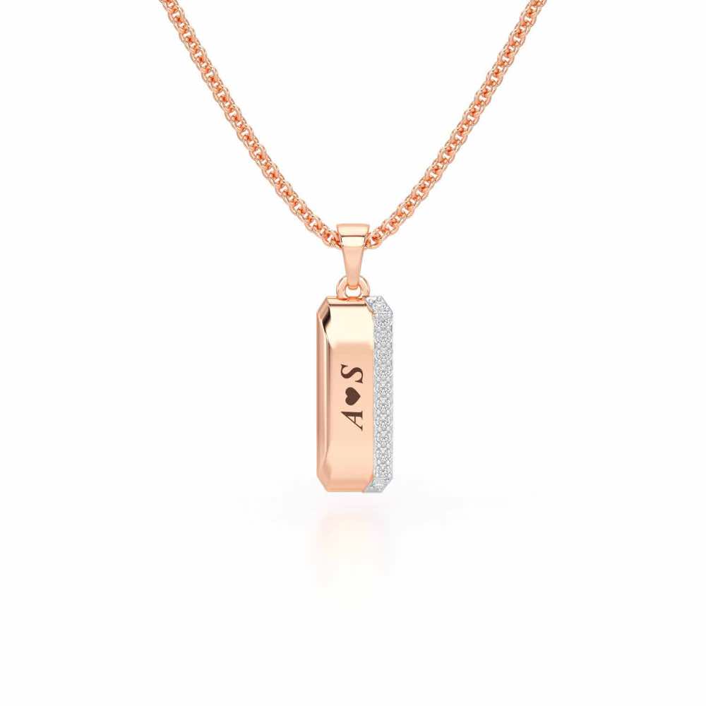 Sheen Desire Silver Pendant - Rose Gold - Image 1