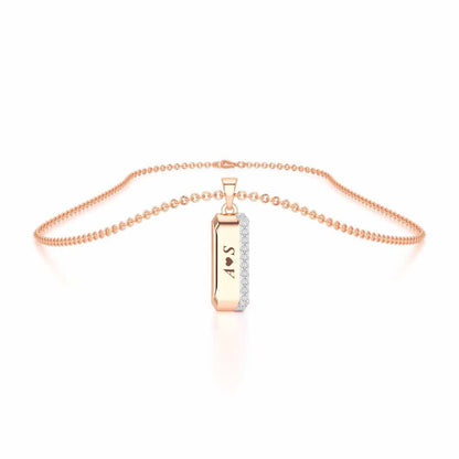 Sheen Desire Silver Pendant - Rose Gold - Image 3