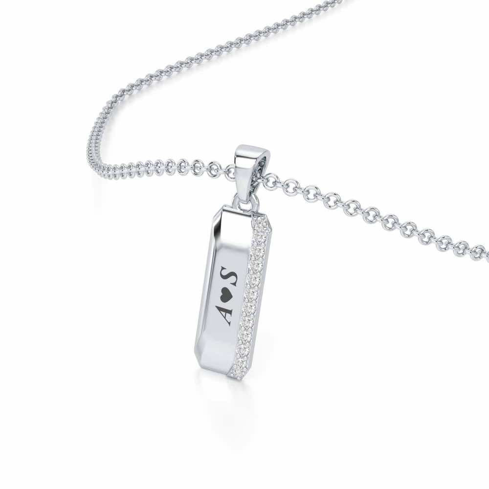 Sheen Desire Silver Pendant - White Gold - Image 2