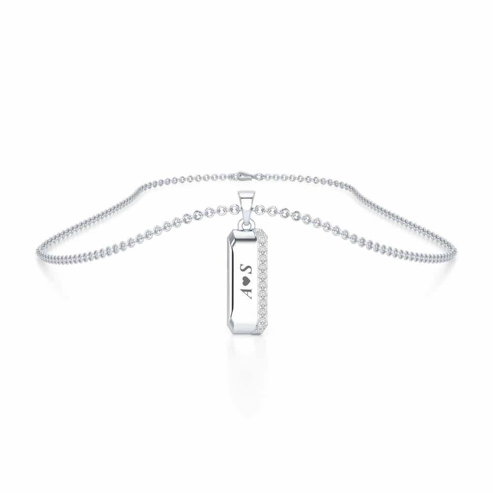 Sheen Desire Silver Pendant - White Gold - Image 3