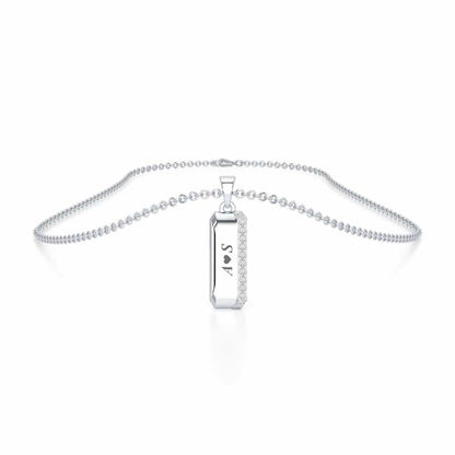 Sheen Desire Silver Pendant - White Gold - Image 3