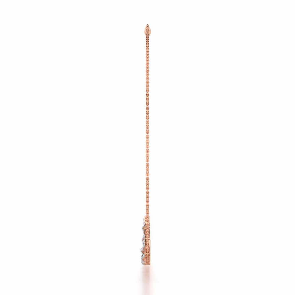 Sheen Dive Silver Necklace - Rose Gold - Image 4
