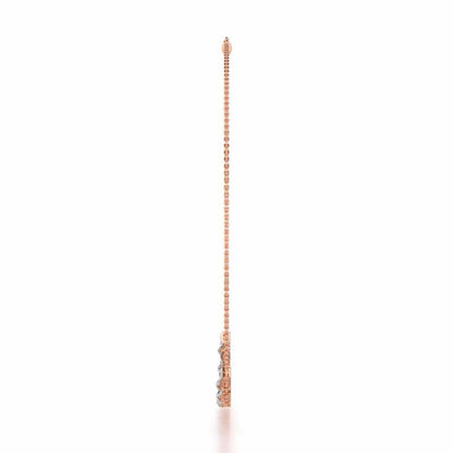 Sheen Dive Silver Necklace - Rose Gold - Image 4