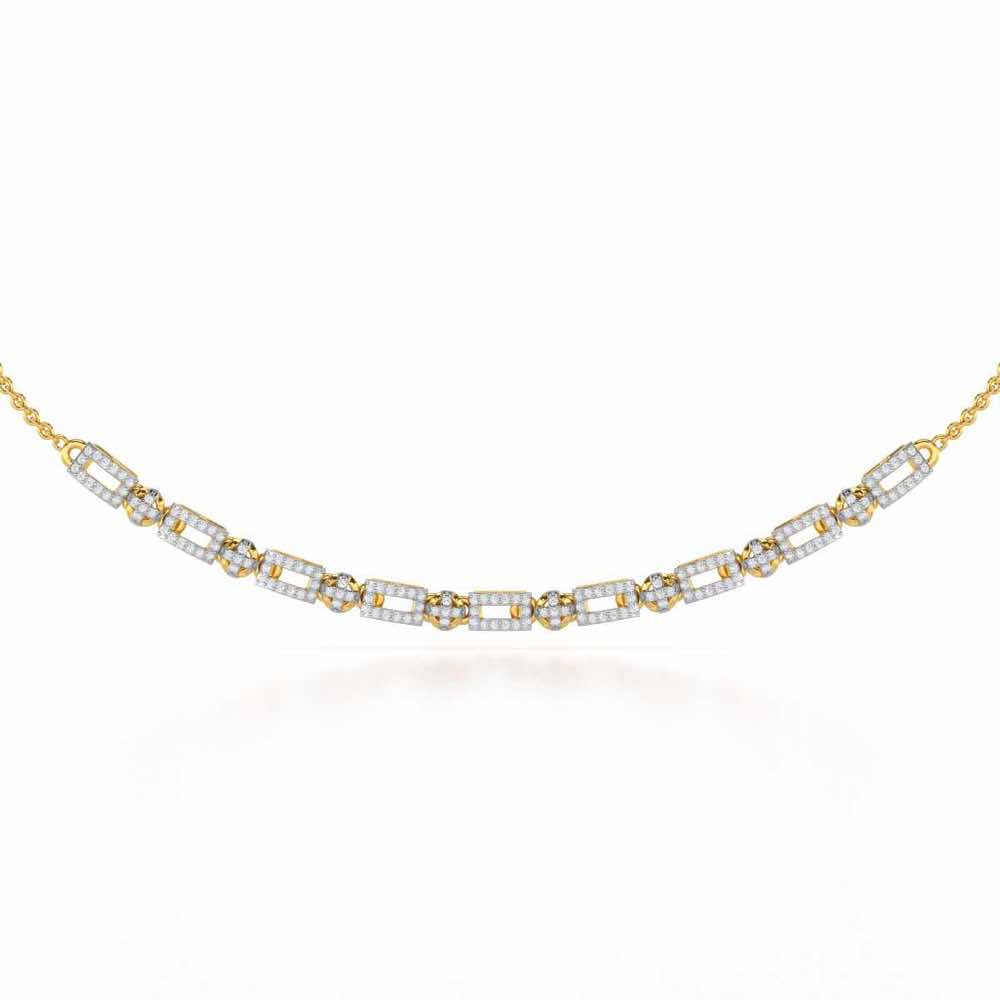 Sheen Dive Silver Necklace - Yellow Gold - Image 1