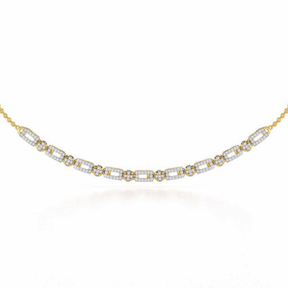 Sheen Dive Silver Necklace - Yellow Gold - Image 1