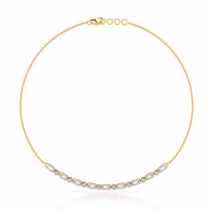 Sheen Dive Silver Necklace - Yellow Gold - Image 2