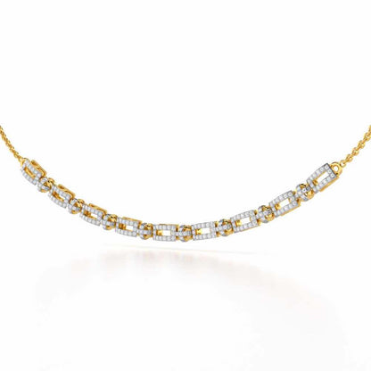 Sheen Dive Silver Necklace - Yellow Gold - Image 3