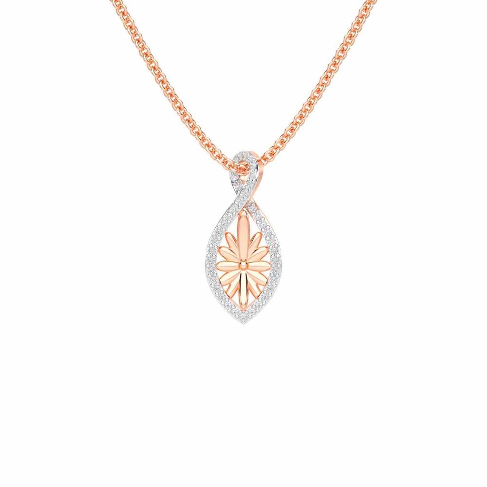 Sheen Elegance Silver Pendant - Rose Gold - Image 1