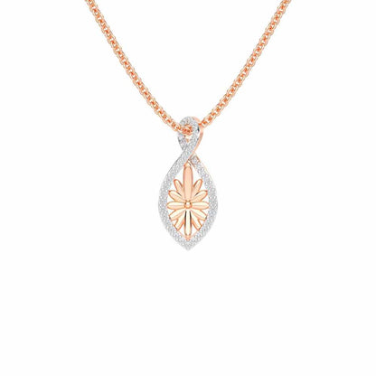 Sheen Elegance Silver Pendant - Rose Gold - Image 1