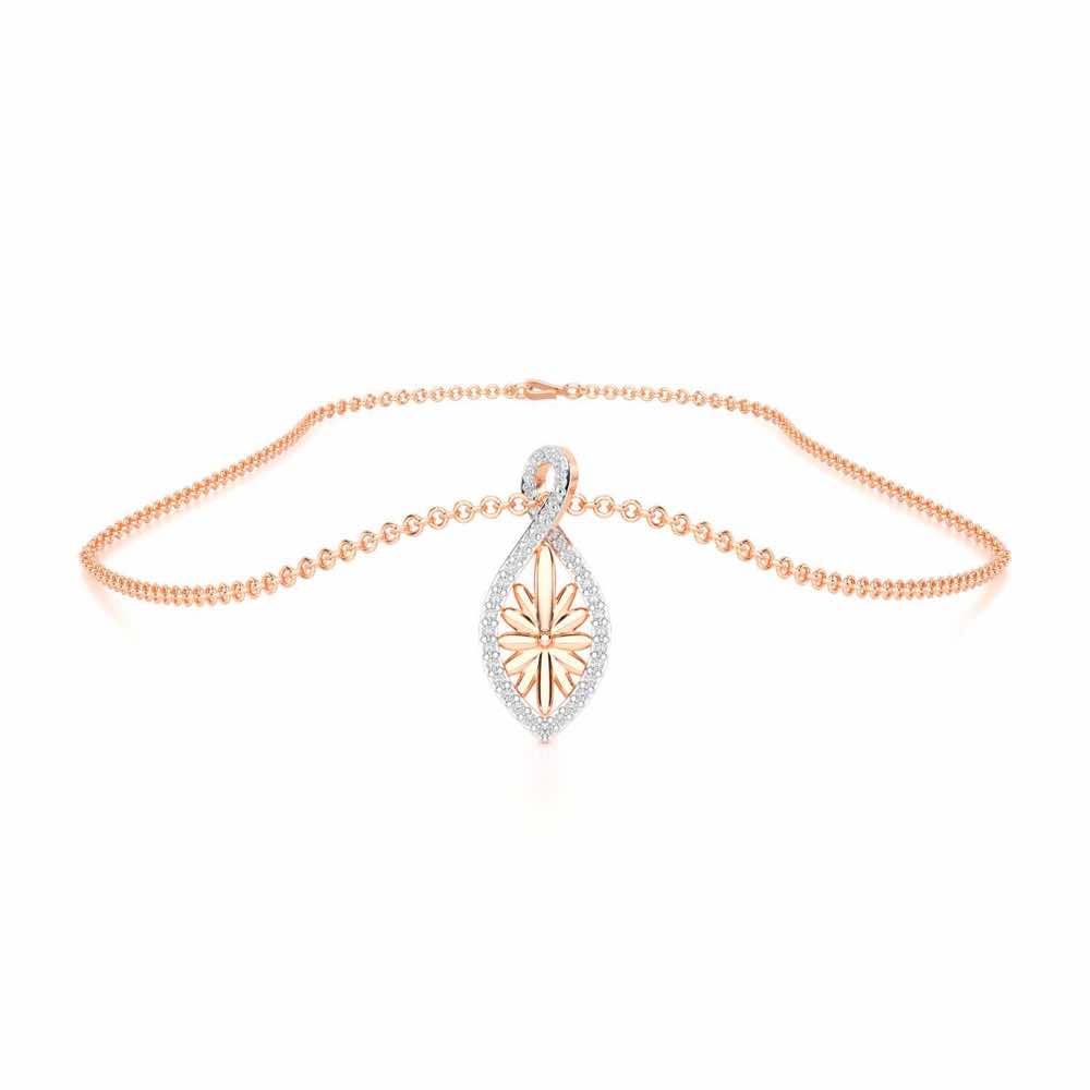 Sheen Elegance Silver Pendant - Rose Gold - Image 3
