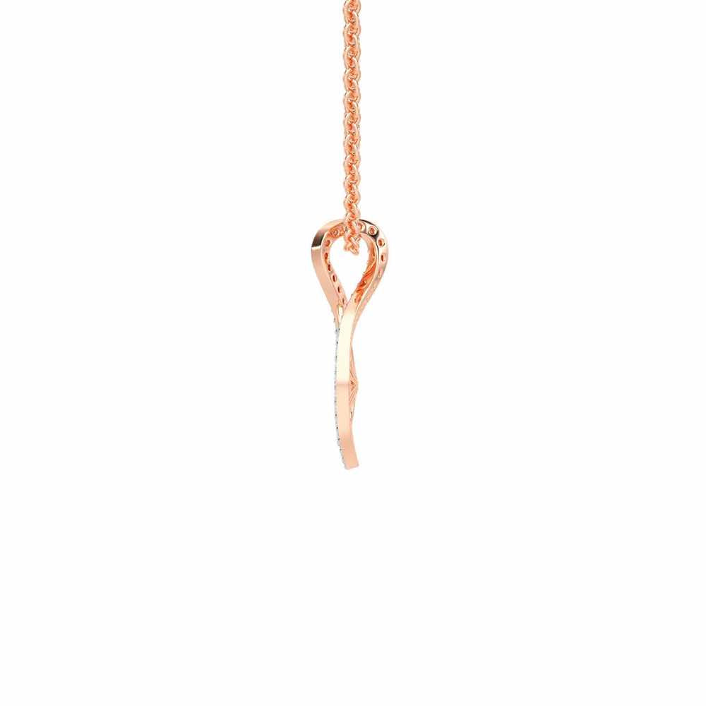 Sheen Elegance Silver Pendant - Rose Gold - Image 4