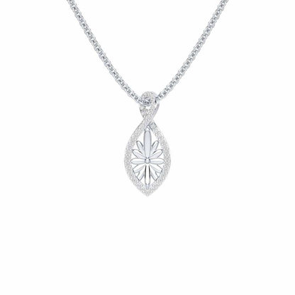 Sheen Elegance Silver Pendant - White Gold - Image 1