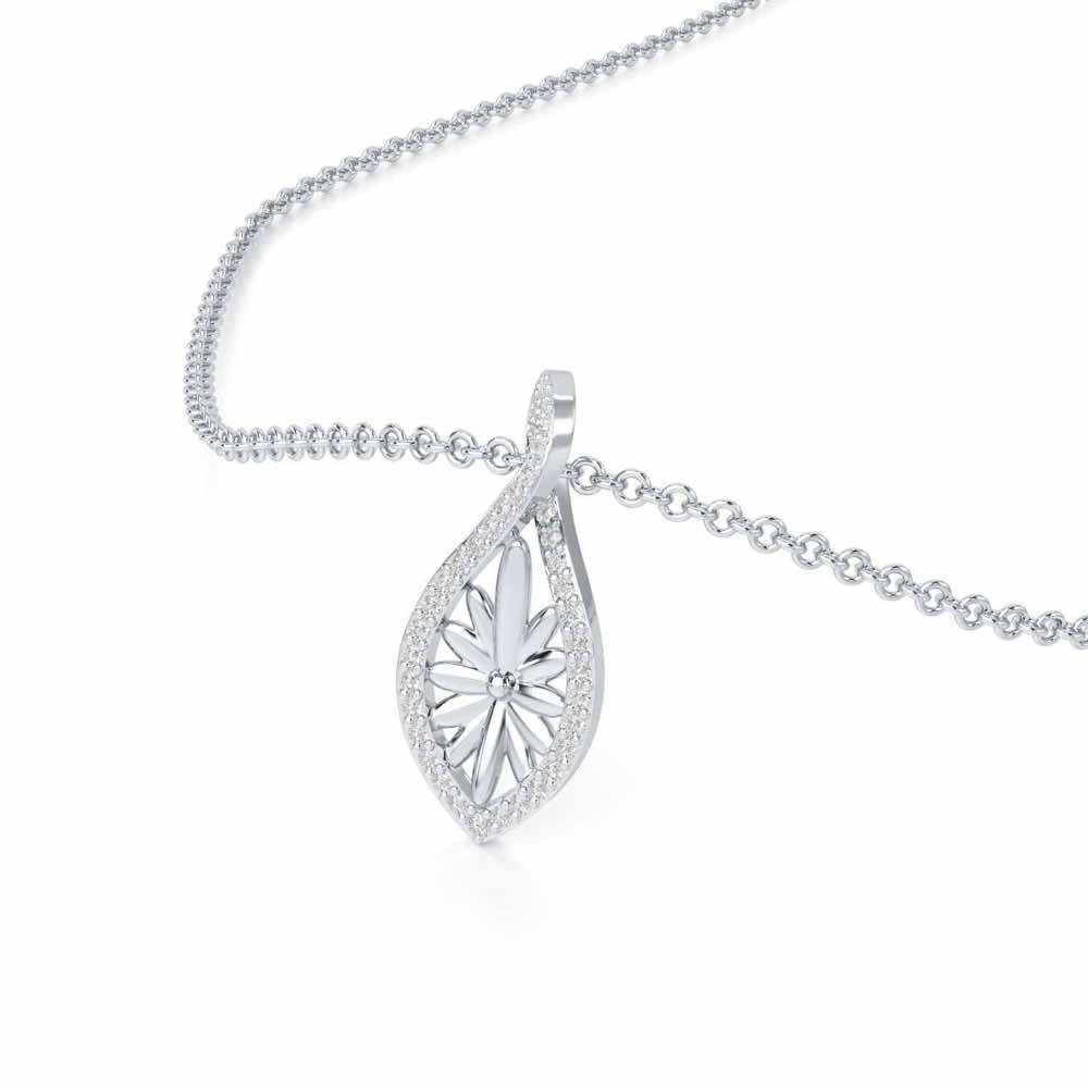 Sheen Elegance Silver Pendant - White Gold - Image 2