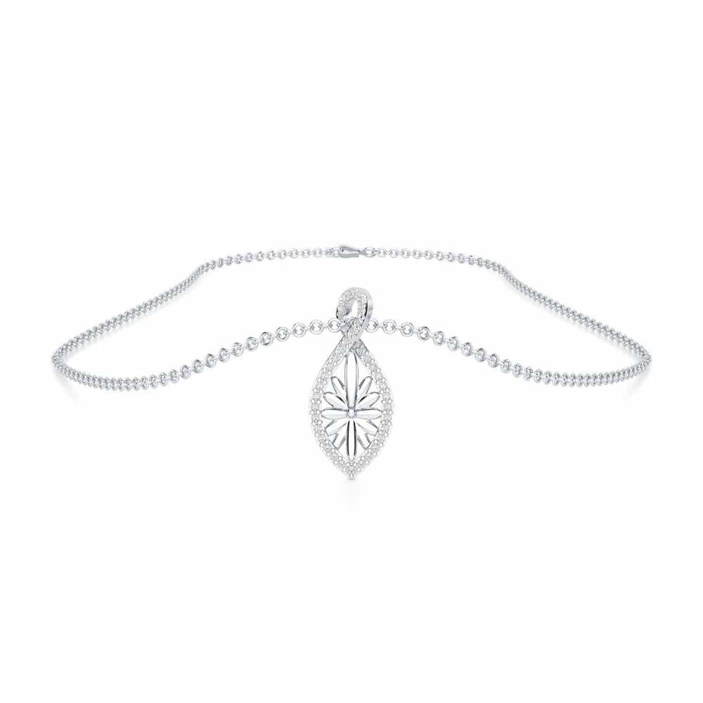 Sheen Elegance Silver Pendant - White Gold - Image 3