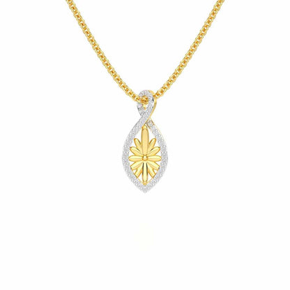 Sheen Elegance Silver Pendant - Yellow Gold - Image 1