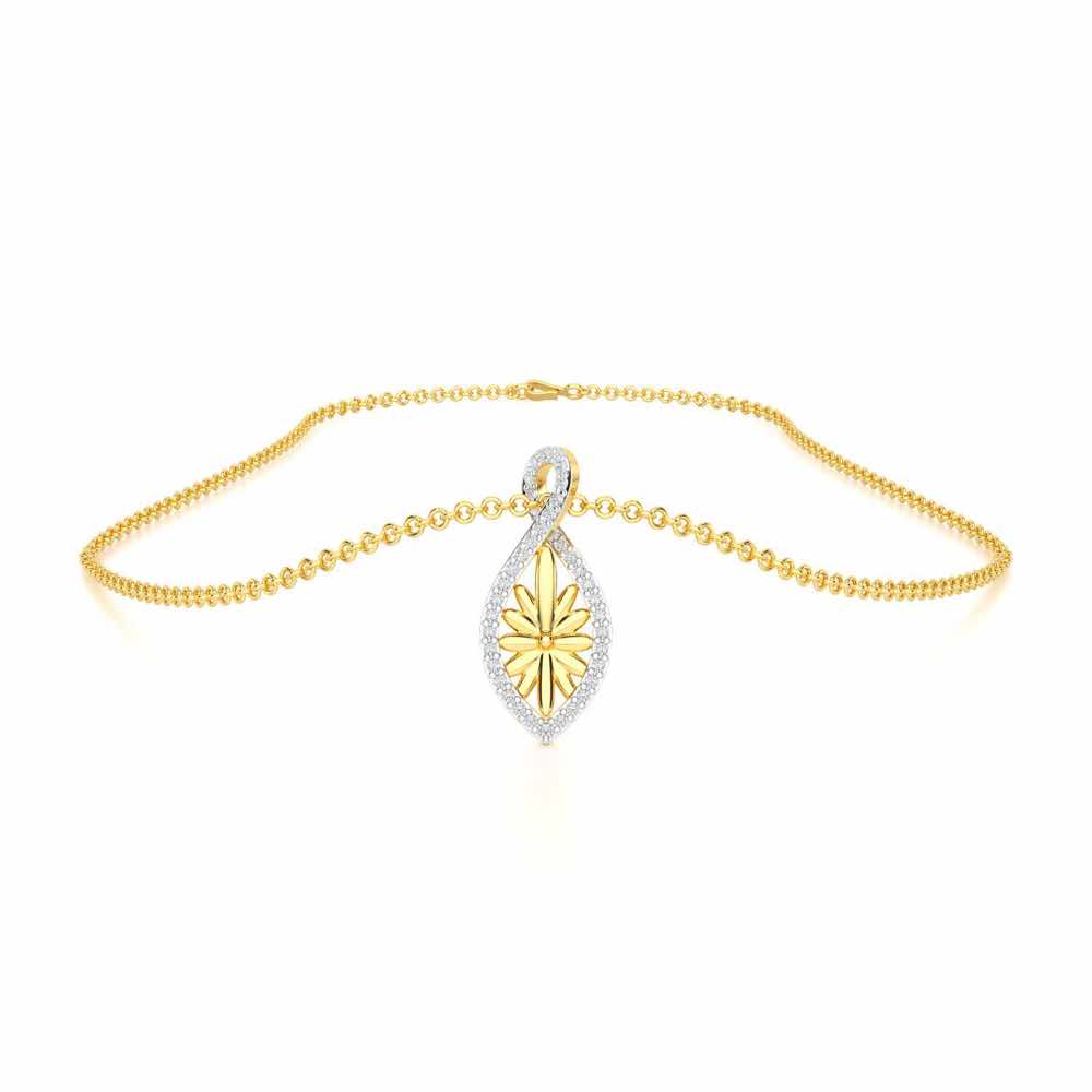 Sheen Elegance Silver Pendant - Yellow Gold - Image 3