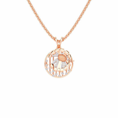 Sheen Orb Silver Pendant - Rose Gold - Image 1