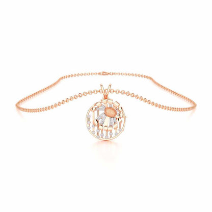 Sheen Orb Silver Pendant - Rose Gold - Image 3