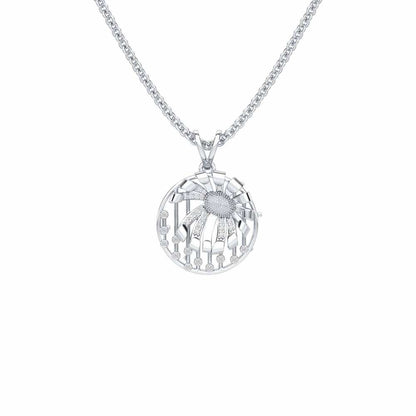 Sheen Orb Silver Pendant - White Gold - Image 1