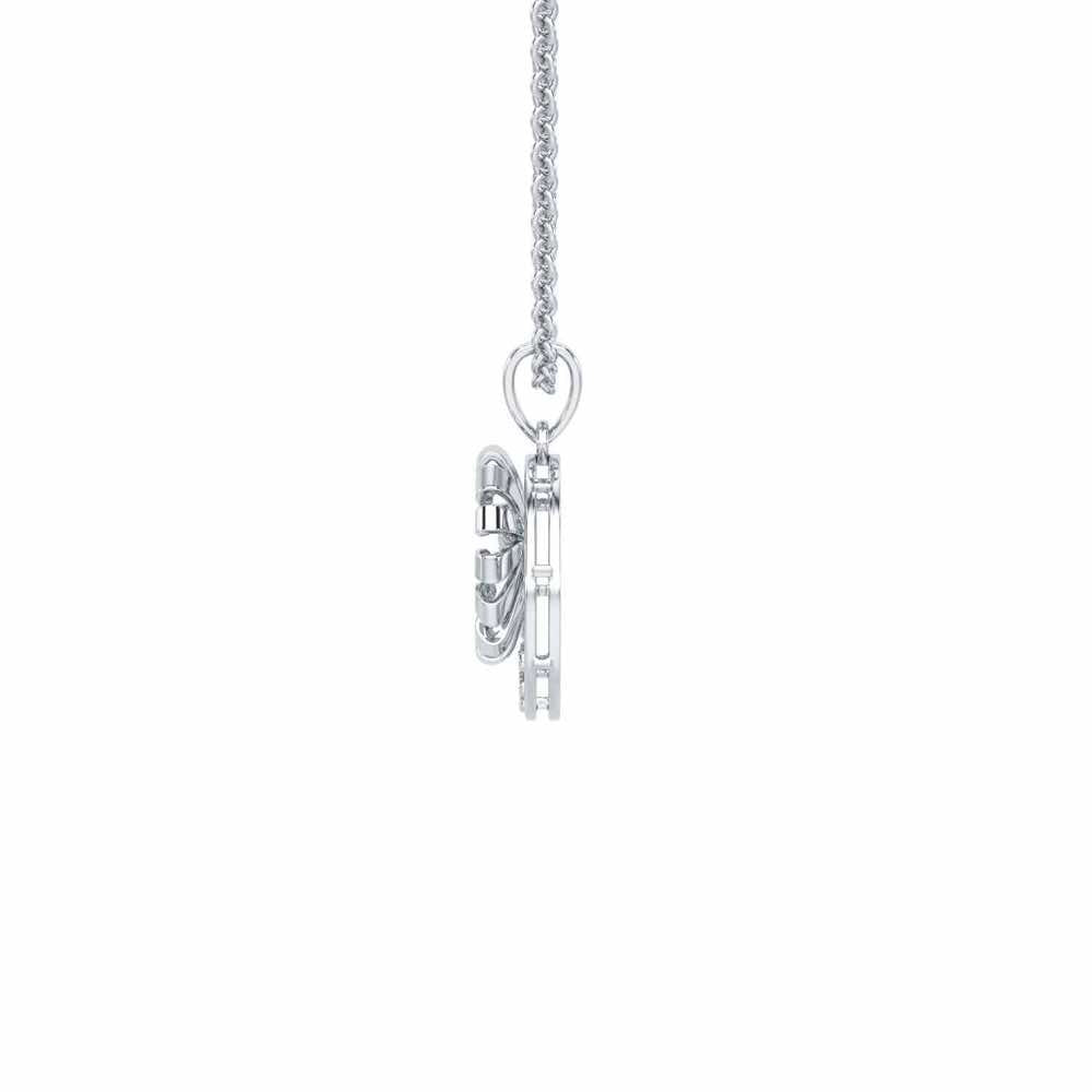 Sheen Orb Silver Pendant - White Gold - Image 4