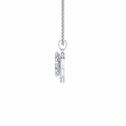 Sheen Orb Silver Pendant - White Gold - Image 4
