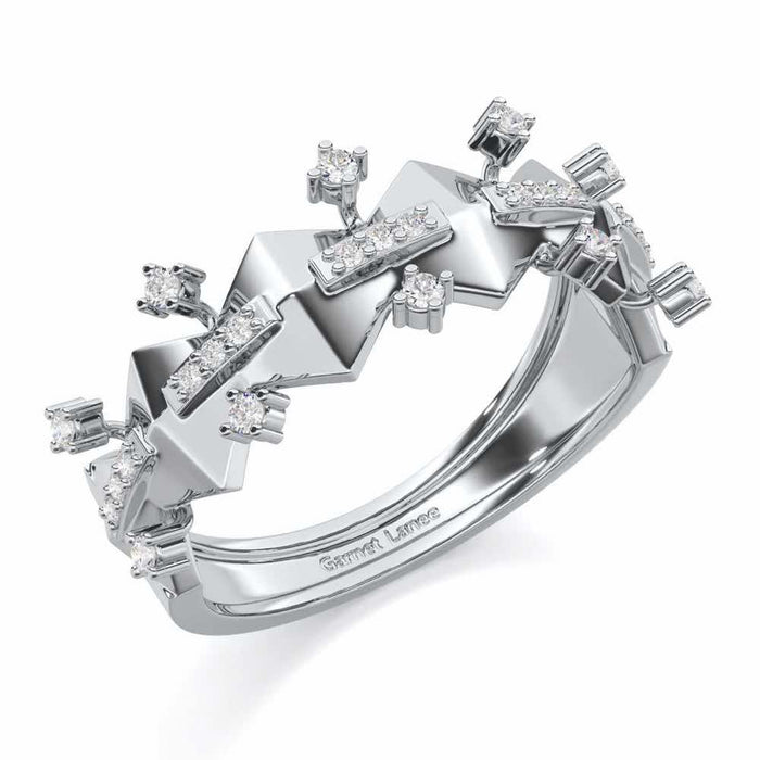 Sheen Party Silver Ring - White Gold - Image 1