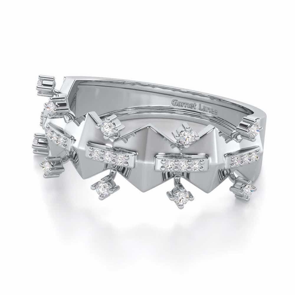 Sheen Party Silver Ring - White Gold - Image 2