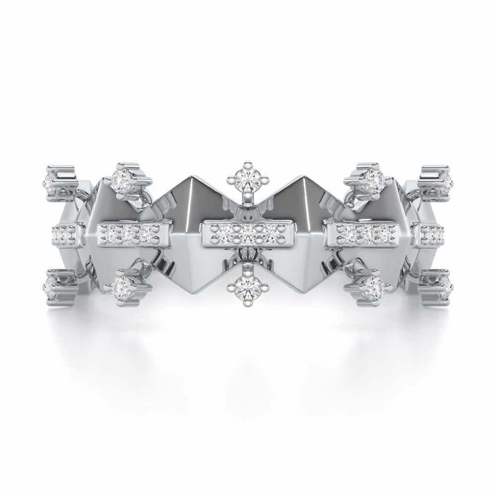 Sheen Party Silver Ring - White Gold - Image 4