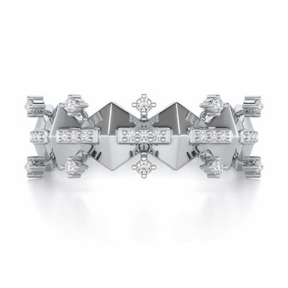Sheen Party Silver Ring - White Gold - Image 4