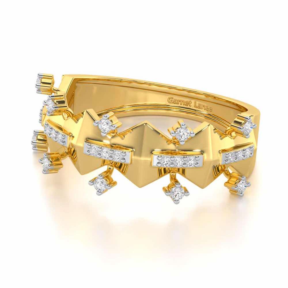 Sheen Party Silver Ring - Yellow Gold - Image 2