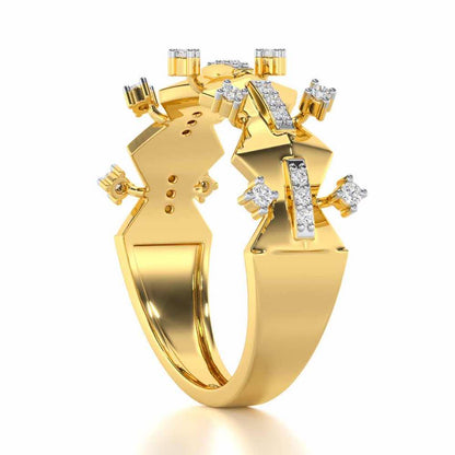Sheen Party Silver Ring - Yellow Gold - Image 3