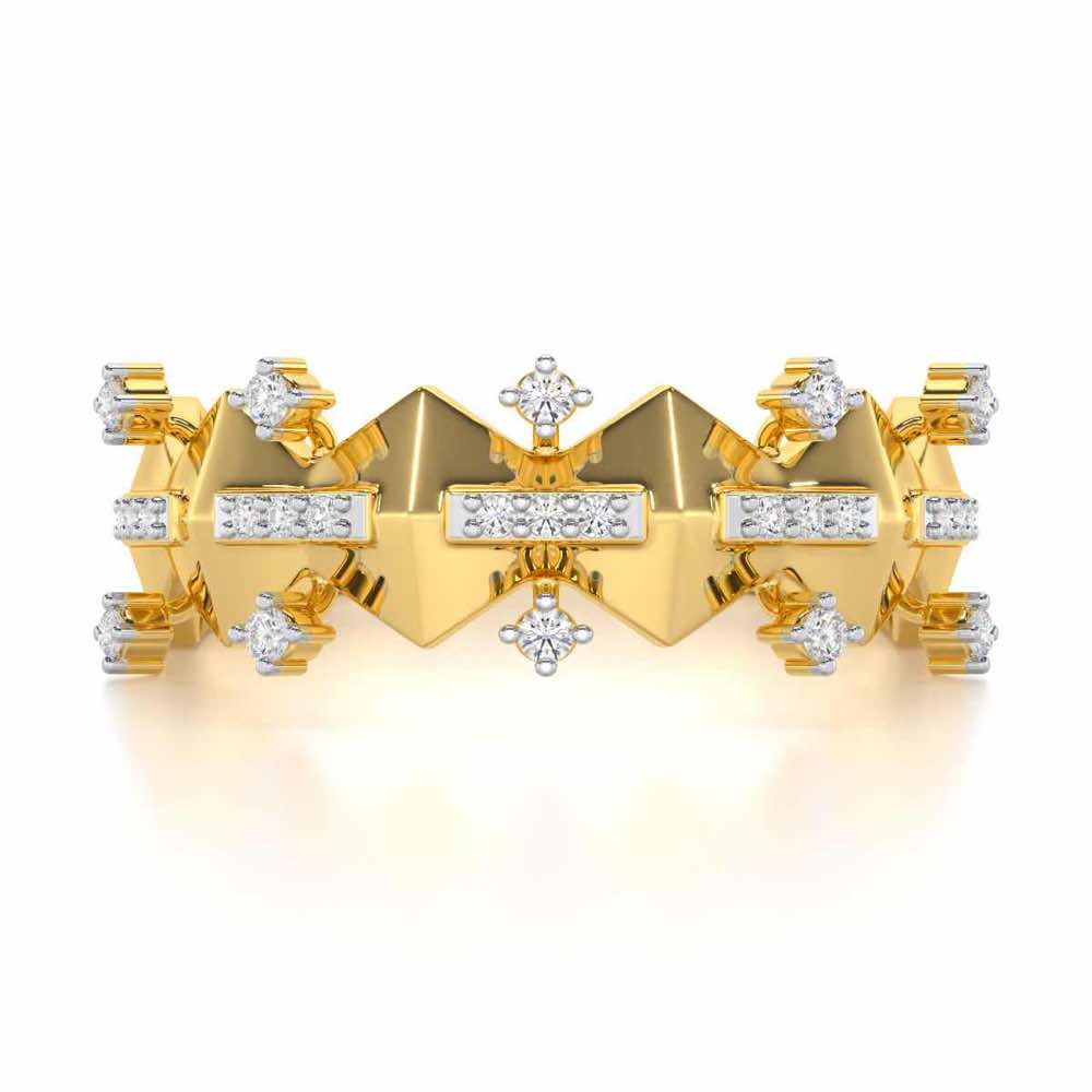 Sheen Party Silver Ring - Yellow Gold - Image 4