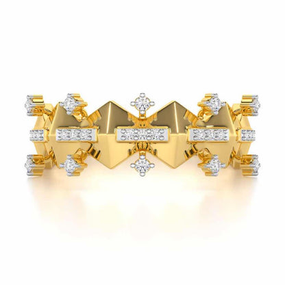 Sheen Party Silver Ring - Yellow Gold - Image 4