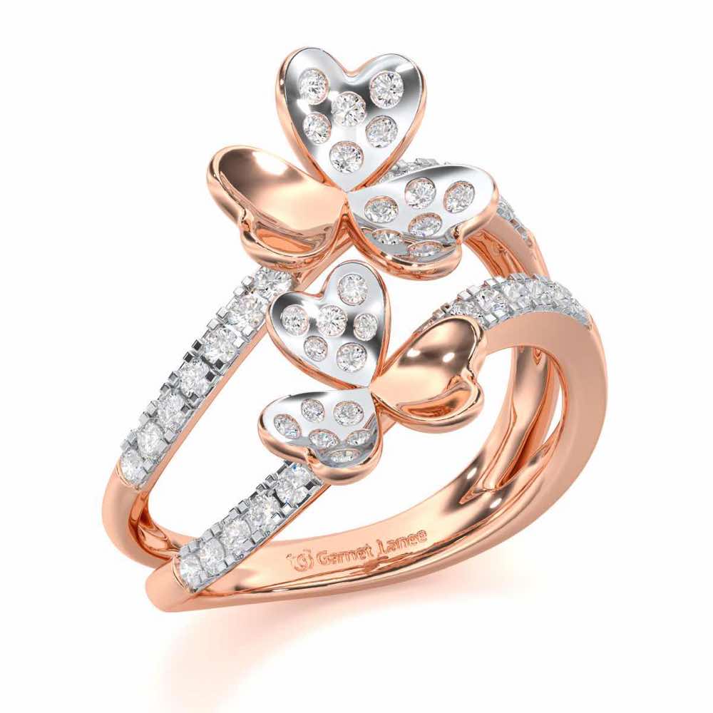 Sheen Symphony Silver Ring - Rose Gold - Image 1