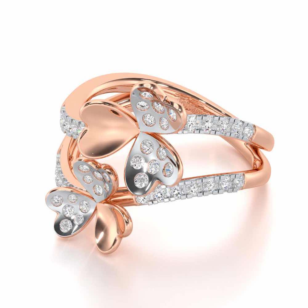 Sheen Symphony Silver Ring - Rose Gold - Image 2