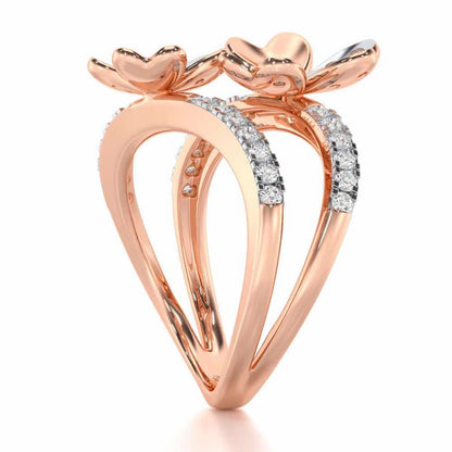 Sheen Symphony Silver Ring - Rose Gold - Image 3
