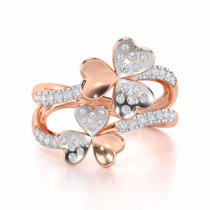 Sheen Symphony Silver Ring - Rose Gold - Image 4