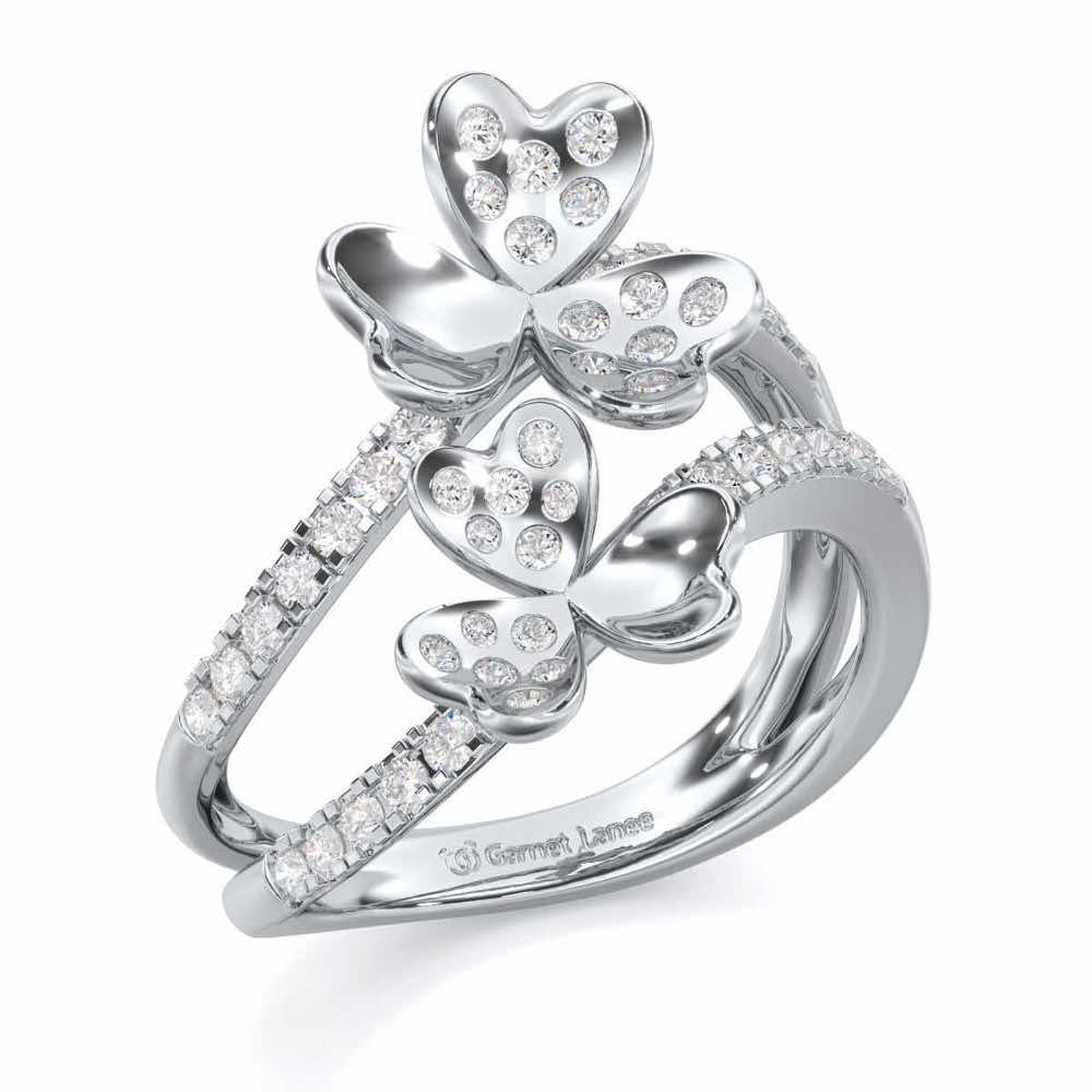 Sheen Symphony Silver Ring - White Gold - Image 1