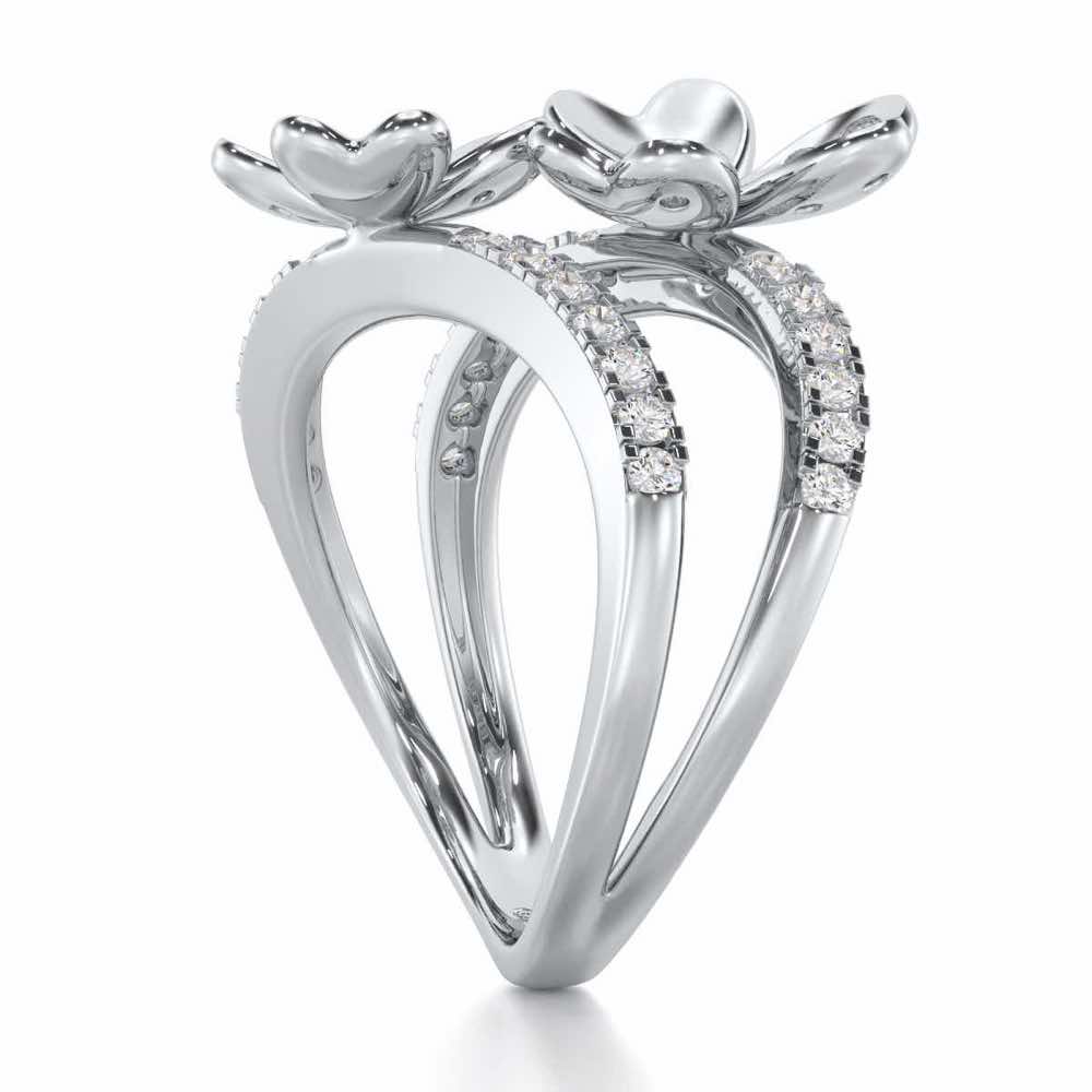 Sheen Symphony Silver Ring - White Gold - Image 3