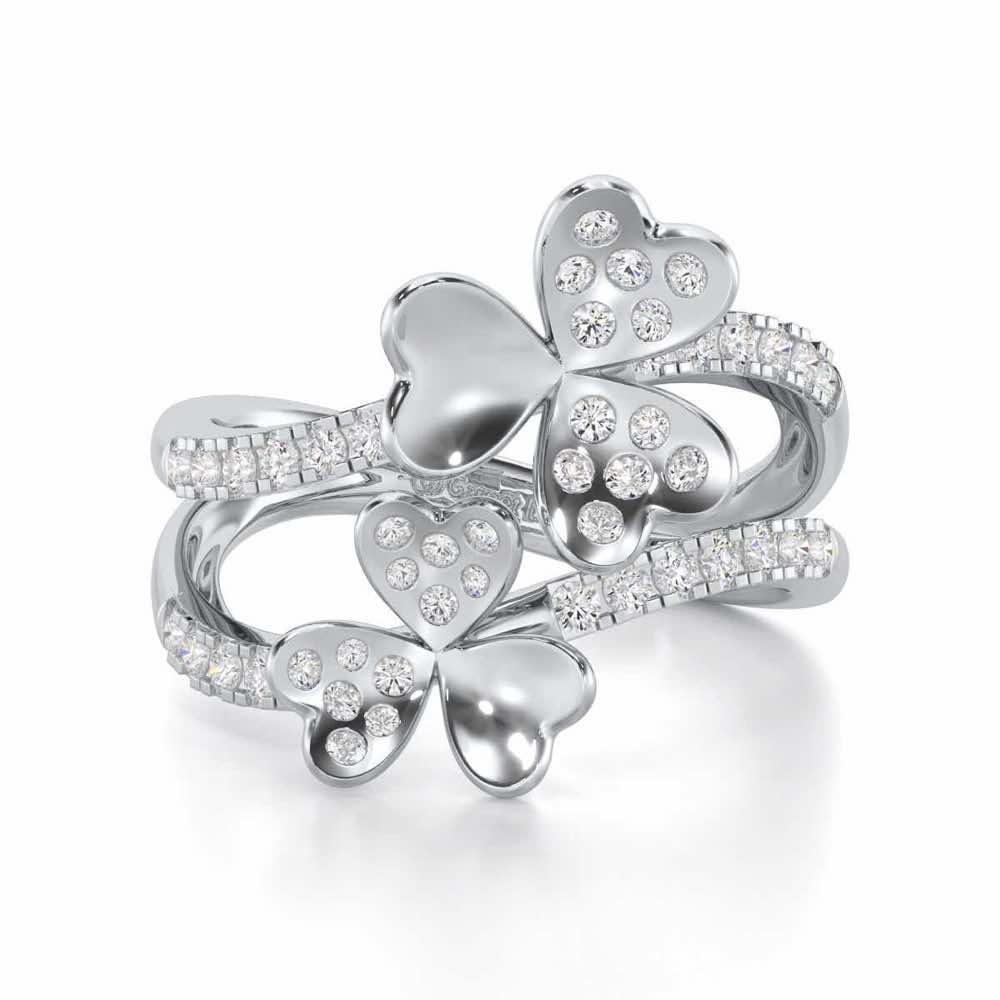Sheen Symphony Silver Ring - White Gold - Image 4