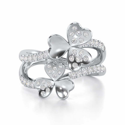 Sheen Symphony Silver Ring - White Gold - Image 4