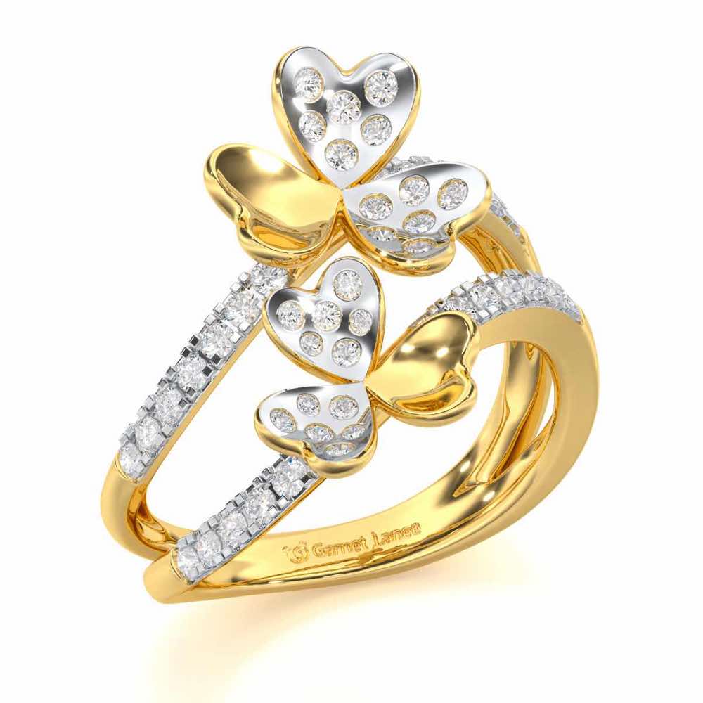 Sheen Symphony Silver Ring - Yellow Gold - Image 1