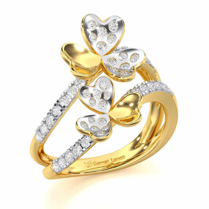 Sheen Symphony Silver Ring - Yellow Gold - Image 1