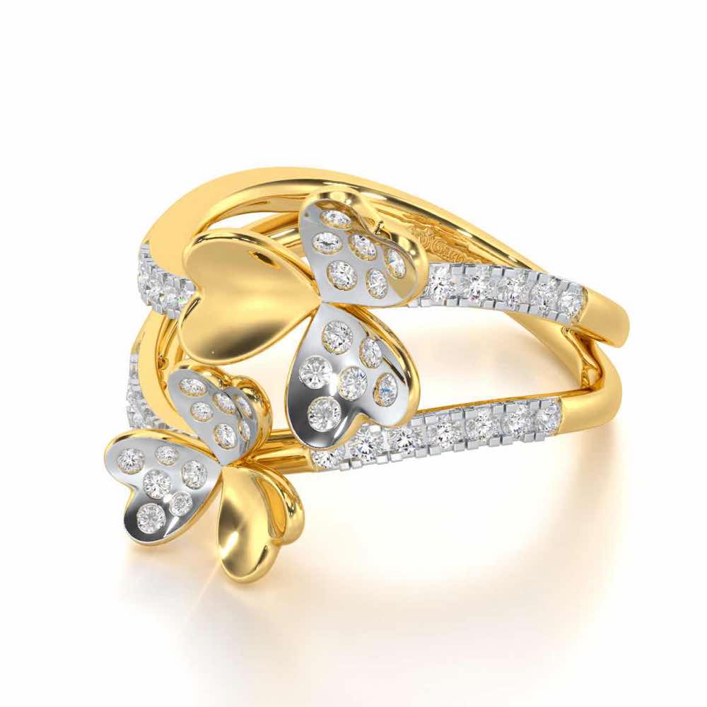 Sheen Symphony Silver Ring - Yellow Gold - Image 2