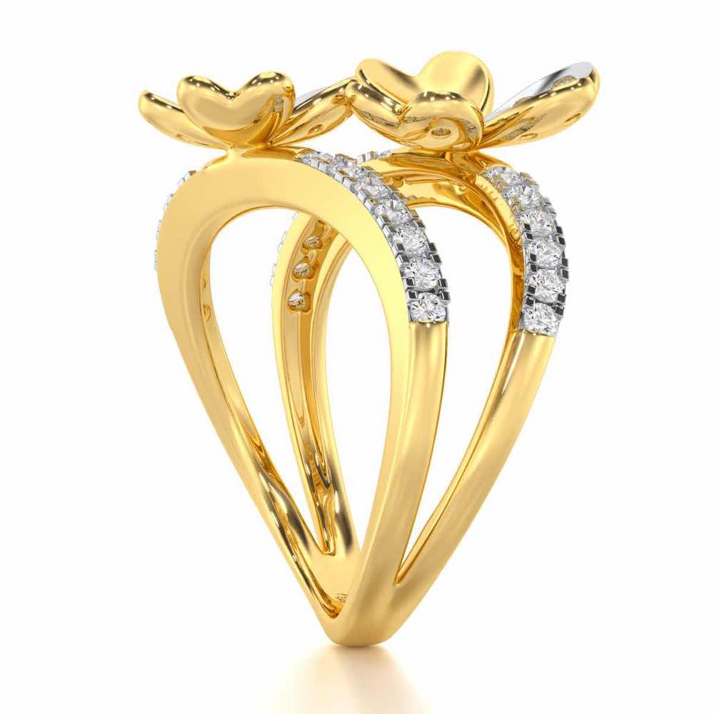 Sheen Symphony Silver Ring - Yellow Gold - Image 3